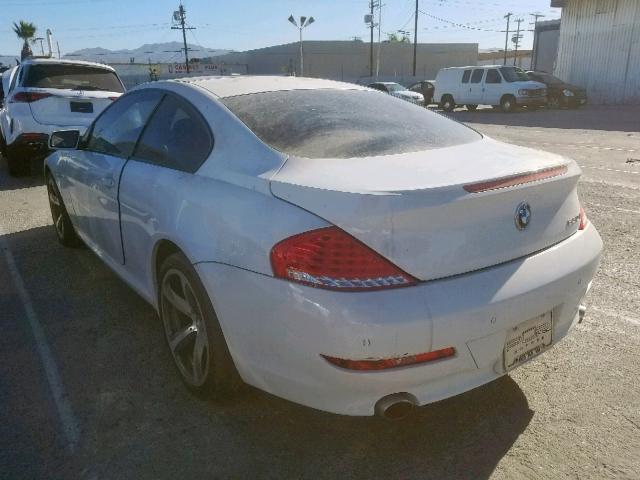 WBAEA53548CV91139 - 2008 BMW 650 I WHITE photo 3