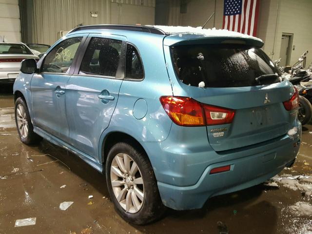 JA4AR4AU5BZ000653 - 2011 MITSUBISHI OUTLANDER BLUE photo 3