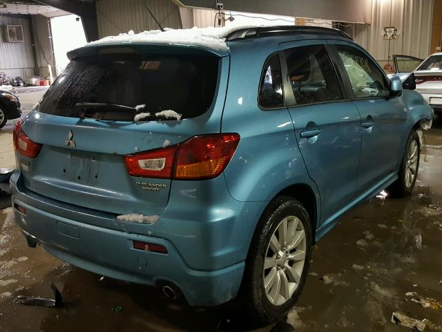 JA4AR4AU5BZ000653 - 2011 MITSUBISHI OUTLANDER BLUE photo 4