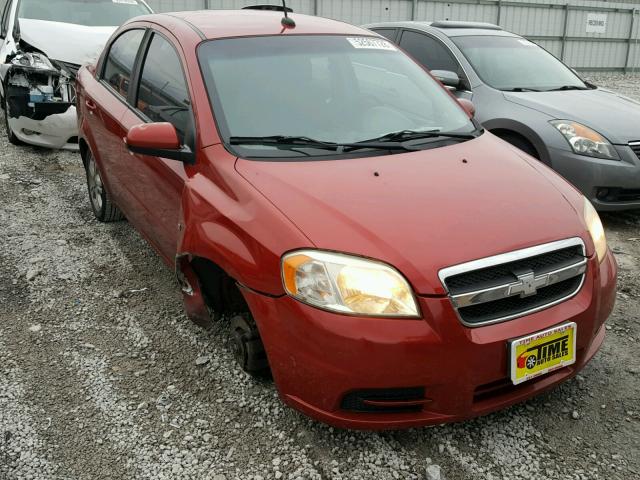 KL1TD56EX9B660170 - 2009 CHEVROLET AVEO LS RED photo 1