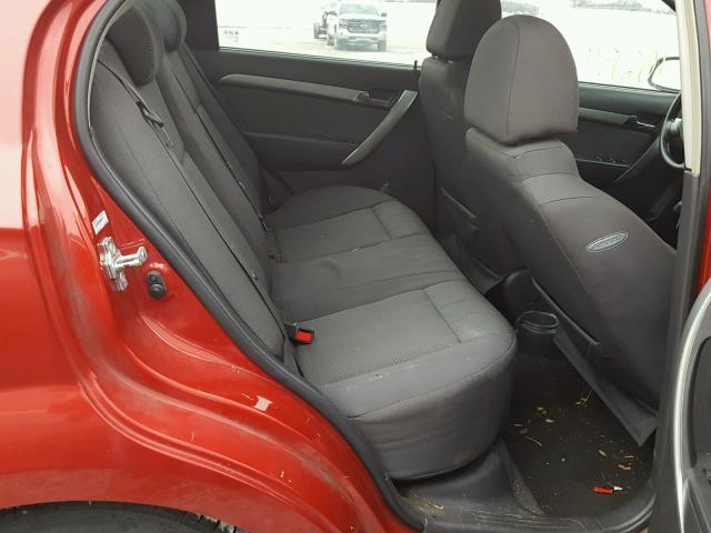 KL1TD56EX9B660170 - 2009 CHEVROLET AVEO LS RED photo 6