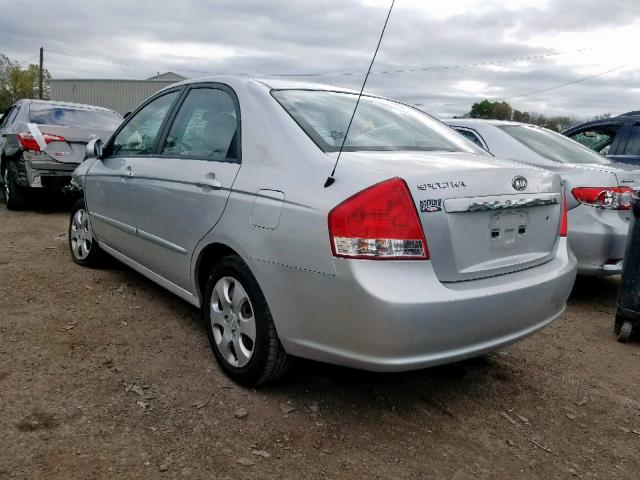 KNAFE221795625702 - 2009 KIA SPECTRA EX SILVER photo 3