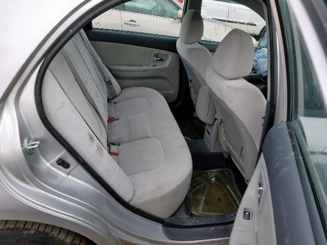 KNAFE221795625702 - 2009 KIA SPECTRA EX SILVER photo 6