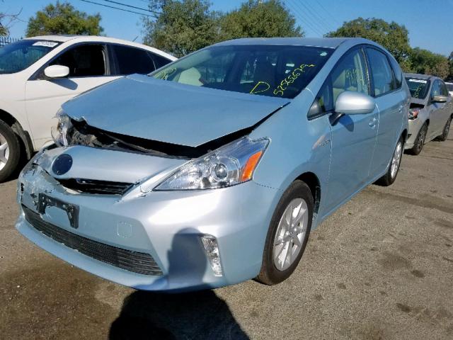 JTDZN3EU3D3194775 - 2013 TOYOTA PRIUS V BLUE photo 2