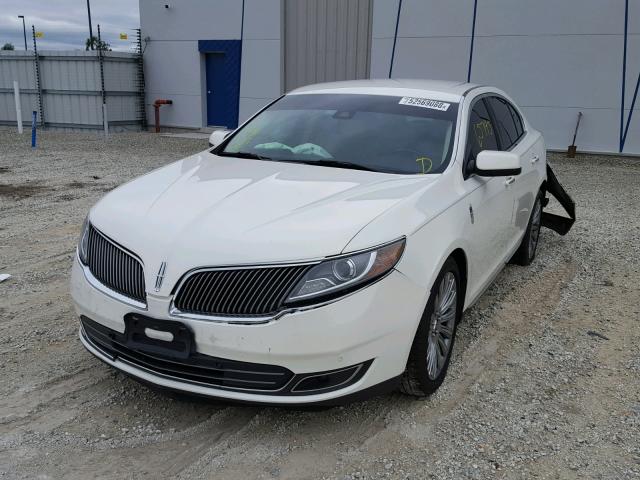 1LNHL9DK7DG603255 - 2013 LINCOLN MKS WHITE photo 2