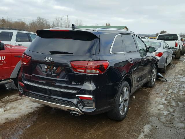 5XYPKDA56KG466748 - 2019 KIA SORENTO SX BLACK photo 4