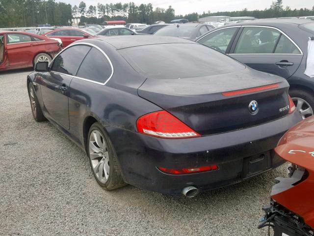 WBAEA53578CV91488 - 2008 BMW 650 I BLACK photo 3