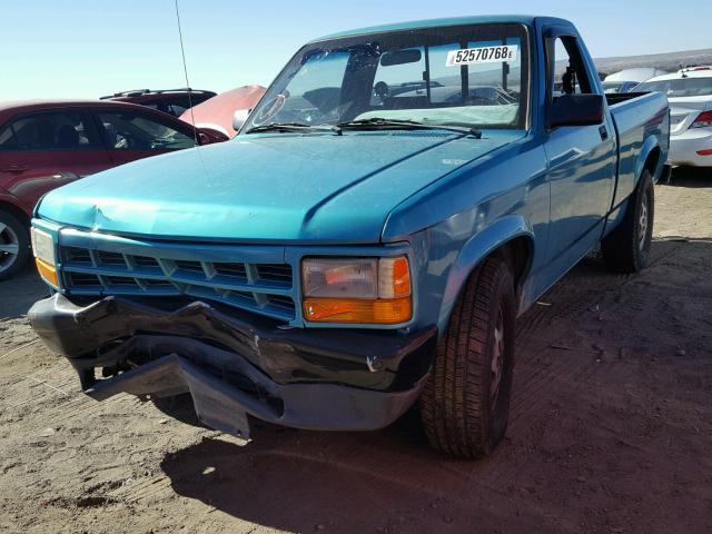 1B7FL26X1TW706915 - 1996 DODGE DAKOTA TEAL photo 2