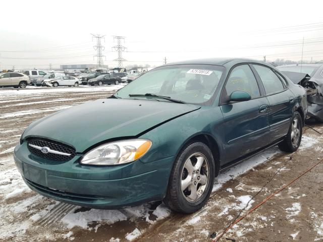 1FAFP55U7YG213535 - 2000 FORD TAURUS SES GREEN photo 2