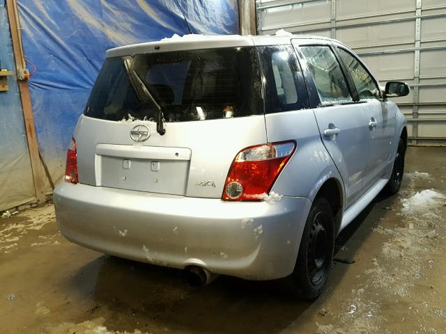 JTKKT624060134740 - 2006 TOYOTA SCION XA SILVER photo 4