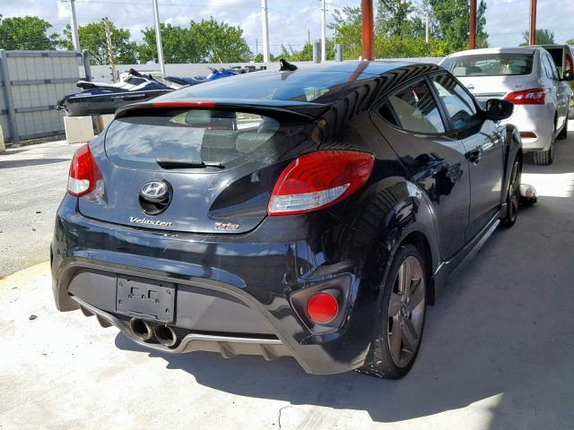 KMHTC6AEXDU099826 - 2013 HYUNDAI VELOSTER T BLACK photo 4