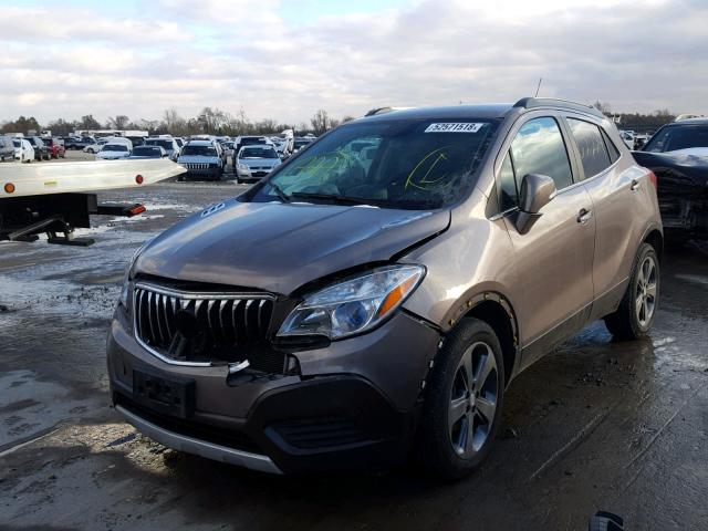 KL4CJASB4EB636652 - 2014 BUICK ENCORE TAN photo 2