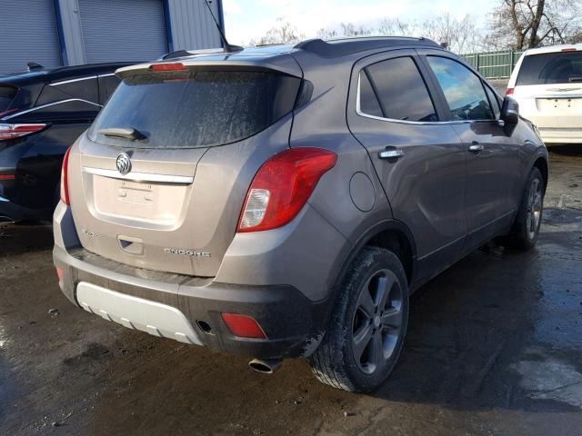 KL4CJASB4EB636652 - 2014 BUICK ENCORE TAN photo 4