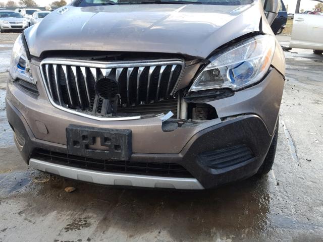 KL4CJASB4EB636652 - 2014 BUICK ENCORE TAN photo 9