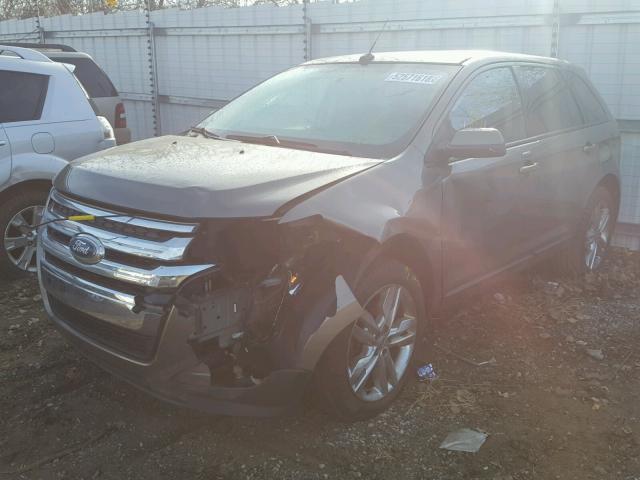 2FMDK4JC0DBB69687 - 2013 FORD EDGE SEL GRAY photo 2