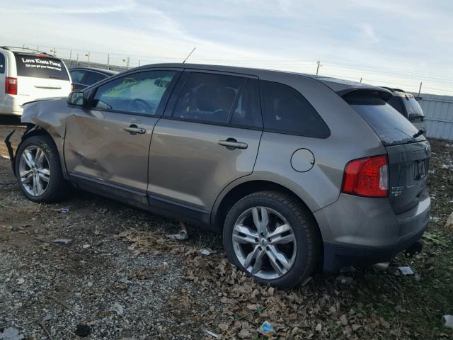 2FMDK4JC0DBB69687 - 2013 FORD EDGE SEL GRAY photo 3