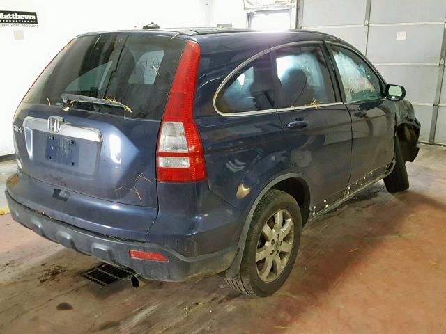 JHLRE48717C013725 - 2007 HONDA CR-V EXL BLUE photo 4