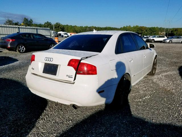 WAUEF78E48A073257 - 2008 AUDI A4 S-LINE WHITE photo 4