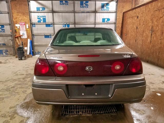 2G1WF52E129288918 - 2002 CHEVROLET IMPALA BROWN photo 10