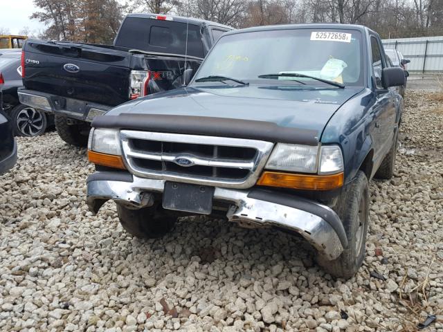 1FTYR10C9WTA65221 - 1998 FORD RANGER GREEN photo 9