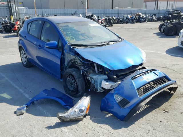 JTDKDTB33D1555854 - 2013 TOYOTA PRIUS C BLUE photo 1