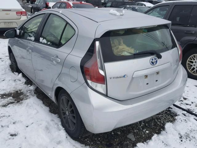 JTDKDTB30F1578320 - 2015 TOYOTA PRIUS C SILVER photo 3