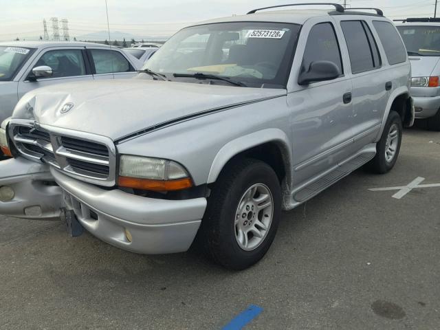 1B4HR48N42F178376 - 2002 DODGE DURANGO SL SILVER photo 2