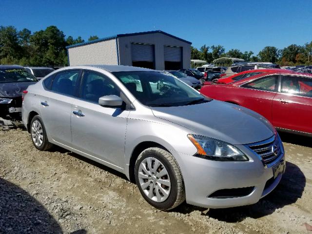 3N1AB7AP5DL671355 - 2013 NISSAN SENTRA S SILVER photo 1