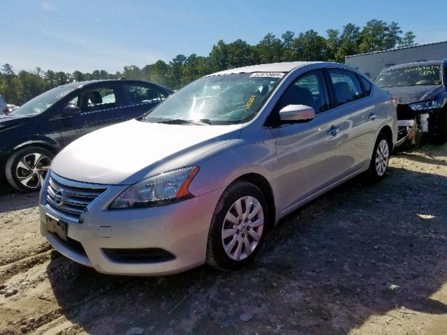 3N1AB7AP5DL671355 - 2013 NISSAN SENTRA S SILVER photo 2