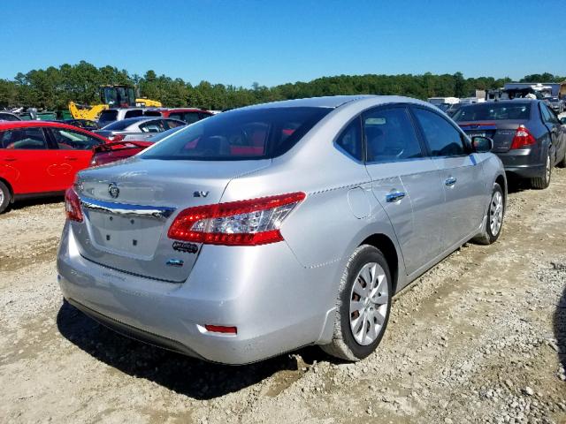 3N1AB7AP5DL671355 - 2013 NISSAN SENTRA S SILVER photo 4