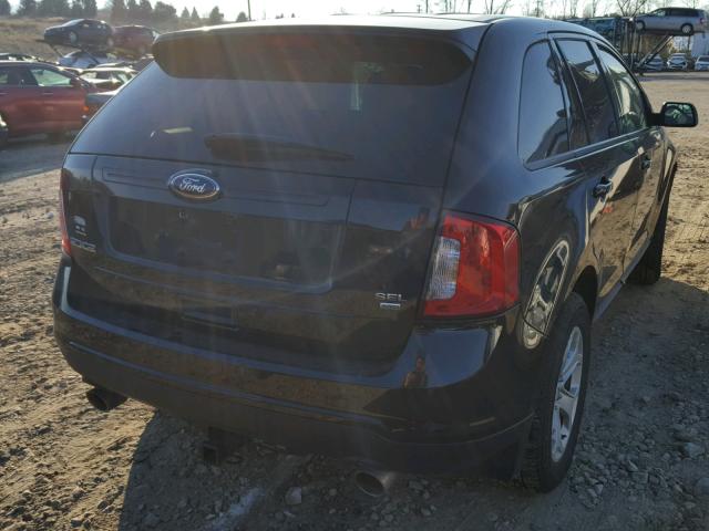 2FMDK4JC9EBA63014 - 2014 FORD EDGE SEL BLACK photo 4