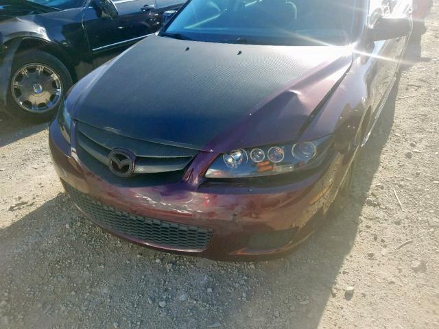 1YVHP80C275M39568 - 2007 MAZDA 6 I PURPLE photo 9