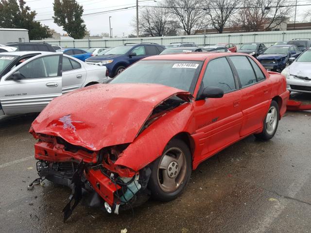 1G2NW52T5WC765810 - 1998 PONTIAC GRAND AM G RED photo 2