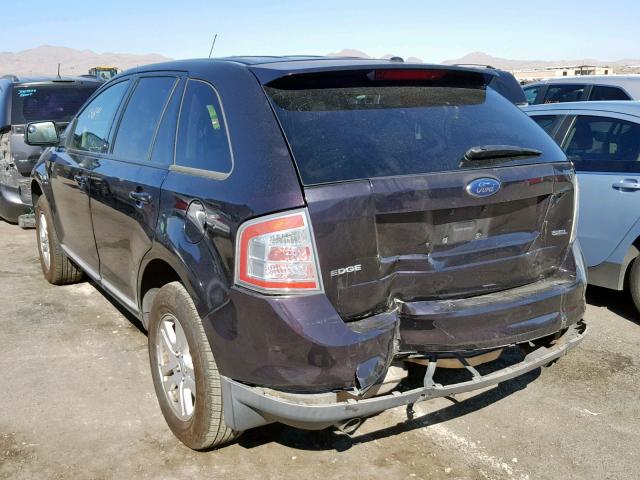 2FMDK38C47BB68479 - 2007 FORD EDGE SEL PURPLE photo 3