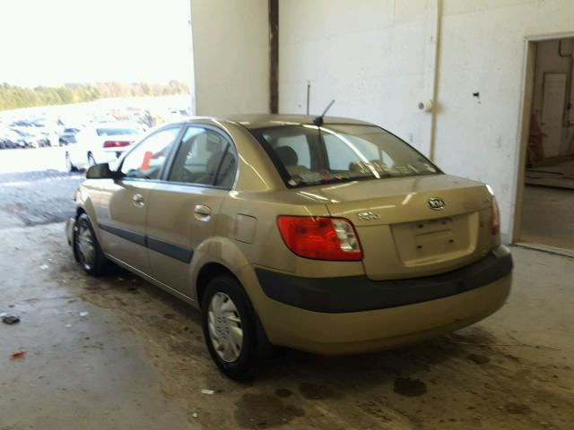 KNADE123976240264 - 2007 KIA RIO BASE GOLD photo 3