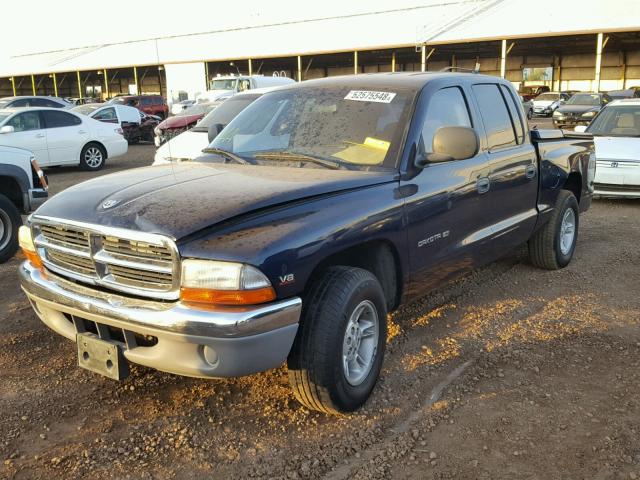 1B7GL2AN5YS679789 - 2000 DODGE DAKOTA QUA BLACK photo 2