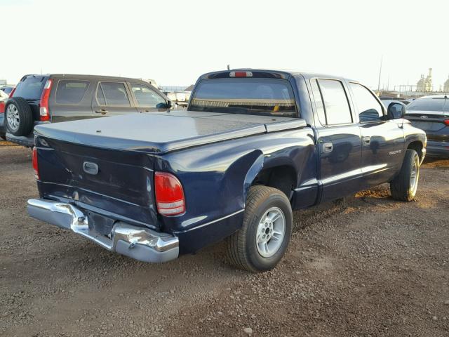 1B7GL2AN5YS679789 - 2000 DODGE DAKOTA QUA BLACK photo 4