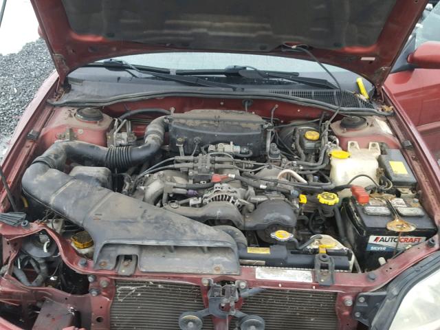 4S3BE635237203259 - 2003 SUBARU LEGACY L RED photo 7