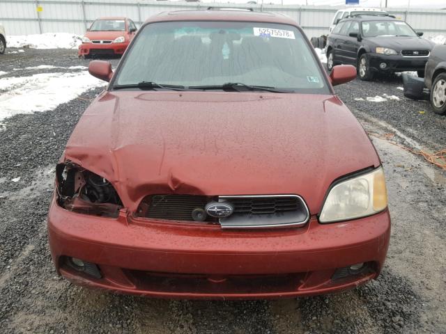 4S3BE635237203259 - 2003 SUBARU LEGACY L RED photo 9