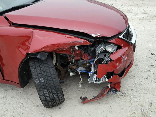 JTHCK262262004056 - 2006 LEXUS IS 250 RED photo 9