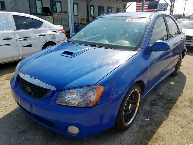 KNAFE121655155778 - 2005 KIA SPECTRA LX BLUE photo 2