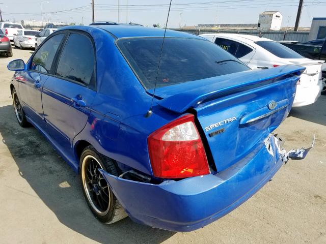 KNAFE121655155778 - 2005 KIA SPECTRA LX BLUE photo 3