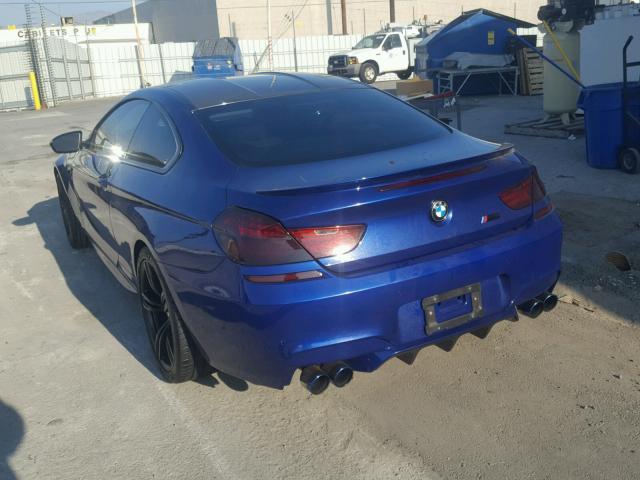 WBS6J9C52GD934479 - 2016 BMW M6 BLUE photo 3