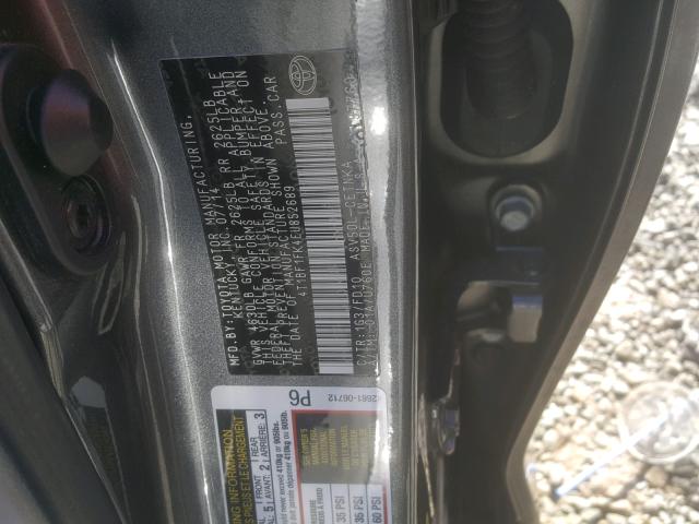 4T1BF1FK4EU852689 - 2014 TOYOTA CAMRY L GRAY photo 10