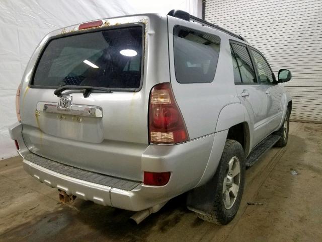 JTEBU14R538009080 - 2003 TOYOTA 4RUNNER SR SILVER photo 4