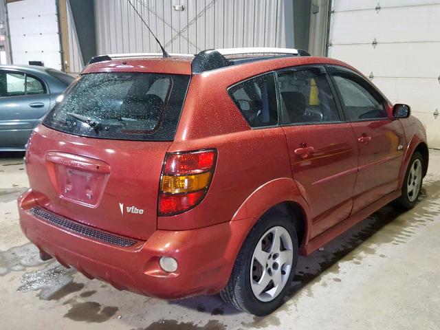 5Y2SL65896Z401827 - 2006 PONTIAC VIBE RED photo 4