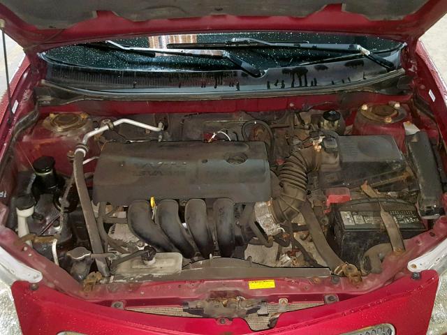 5Y2SL65896Z401827 - 2006 PONTIAC VIBE RED photo 7