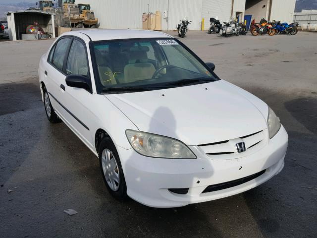 2HGES16385H567407 - 2005 HONDA CIVIC DX V WHITE photo 1