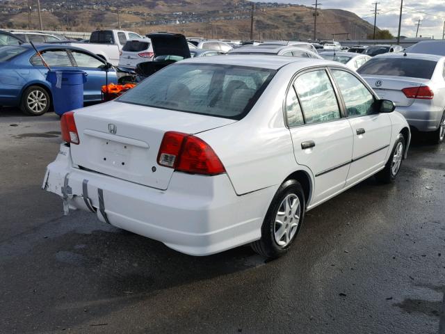 2HGES16385H567407 - 2005 HONDA CIVIC DX V WHITE photo 4