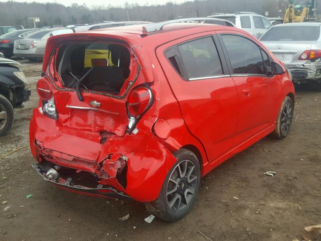 KL8CF6S92DC506579 - 2013 CHEVROLET SPARK 2LT RED photo 4